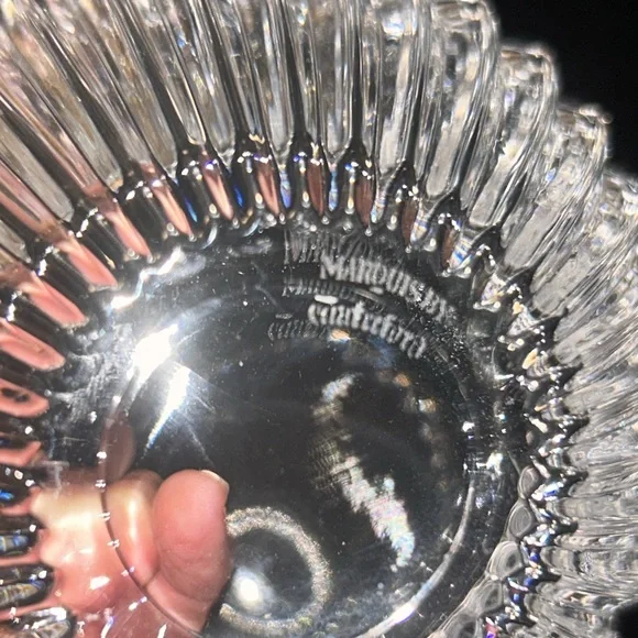 Waterford " Marquis" Bowl / Unique Curves at Top - Picture 5 of 5